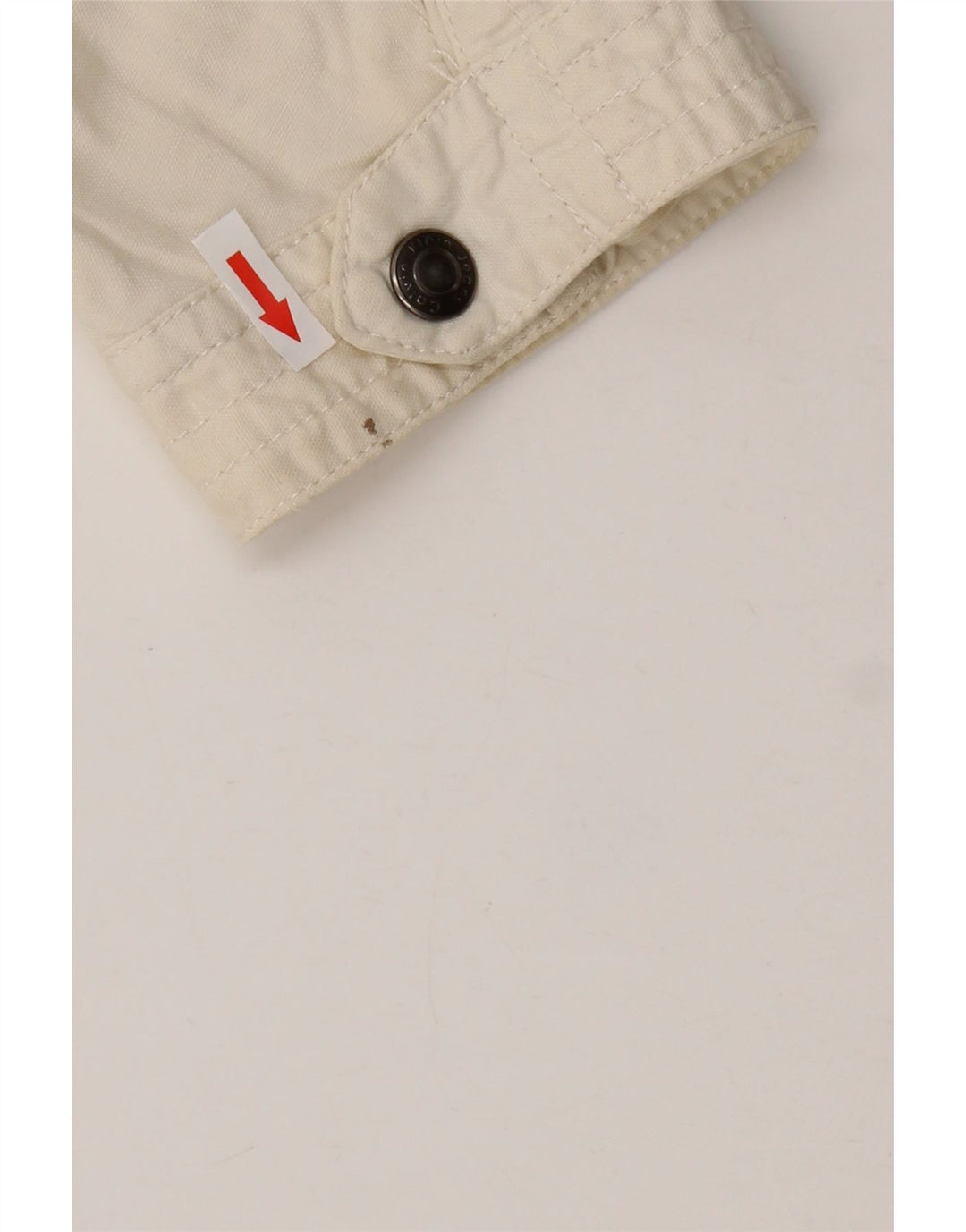 Calvin Klein Jeans Veste utilitaire pour femme UK 16 Large Off White Cotton