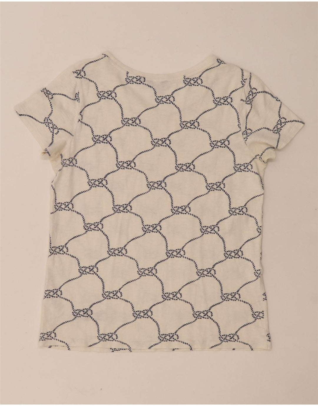 GANT T-shirt à motif abstrait pour femme UK 10 Small White Cotton