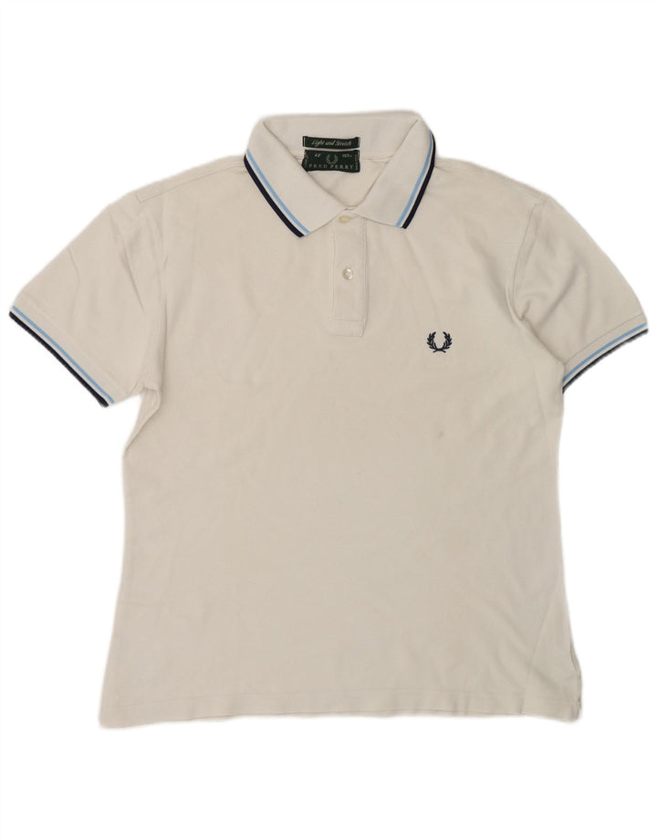 Fred Perry Polo Homme Blanc Moyen Coton