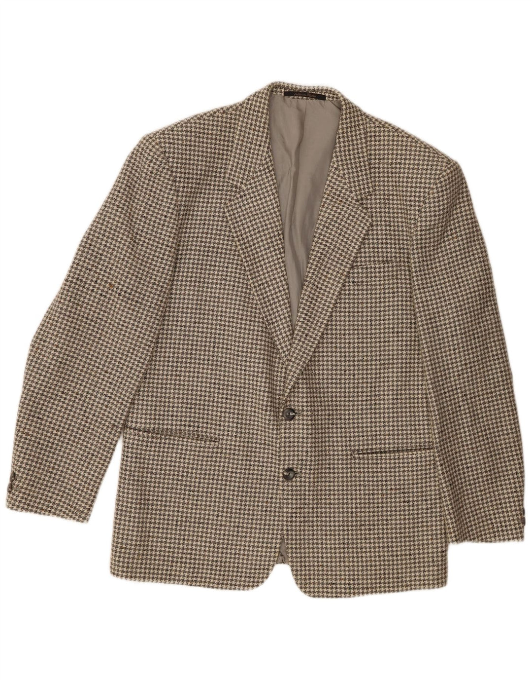 Division Vogue Veste Blazer 2 Boutons pour Homme UK 38 Pied-de-Poule Gris Moyen