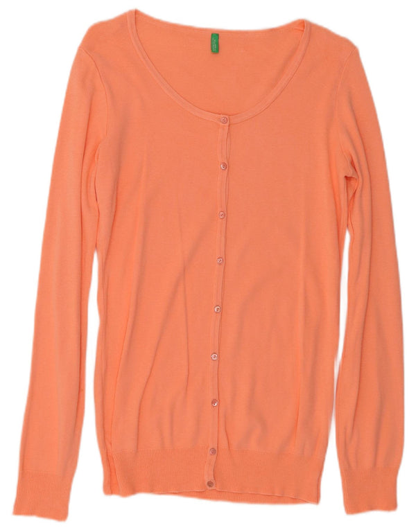 BENETTON Pull Cardigan Femme UK 10 Petit Rose