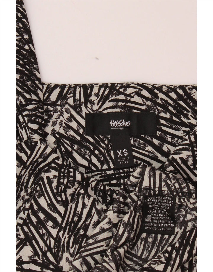 MOSSIMO Chemisier sans manches à motif abstrait pour femme UK 6 XS Noir