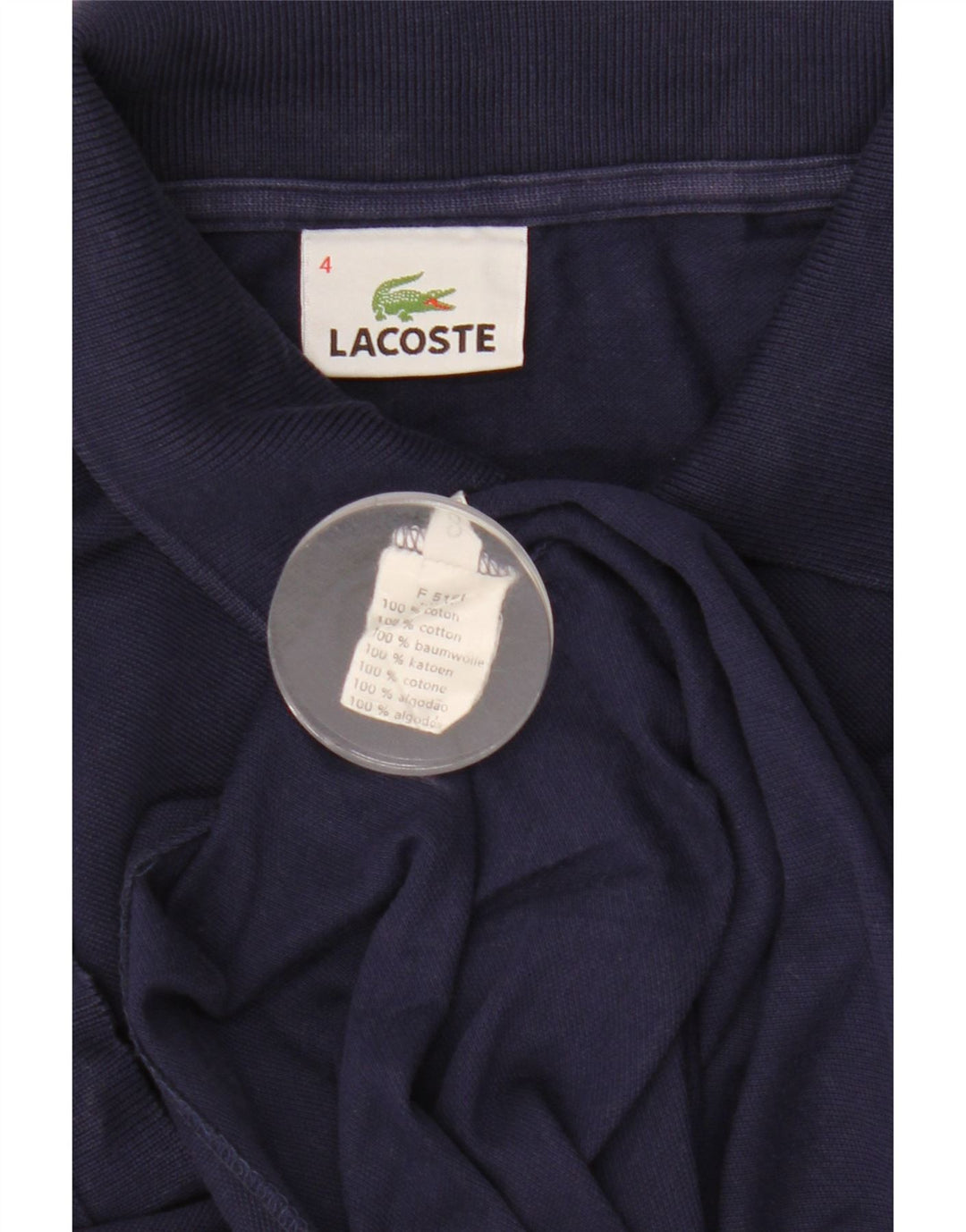 Lacoste Polo Homme Taille 4 Coton Bleu Marine Moyen