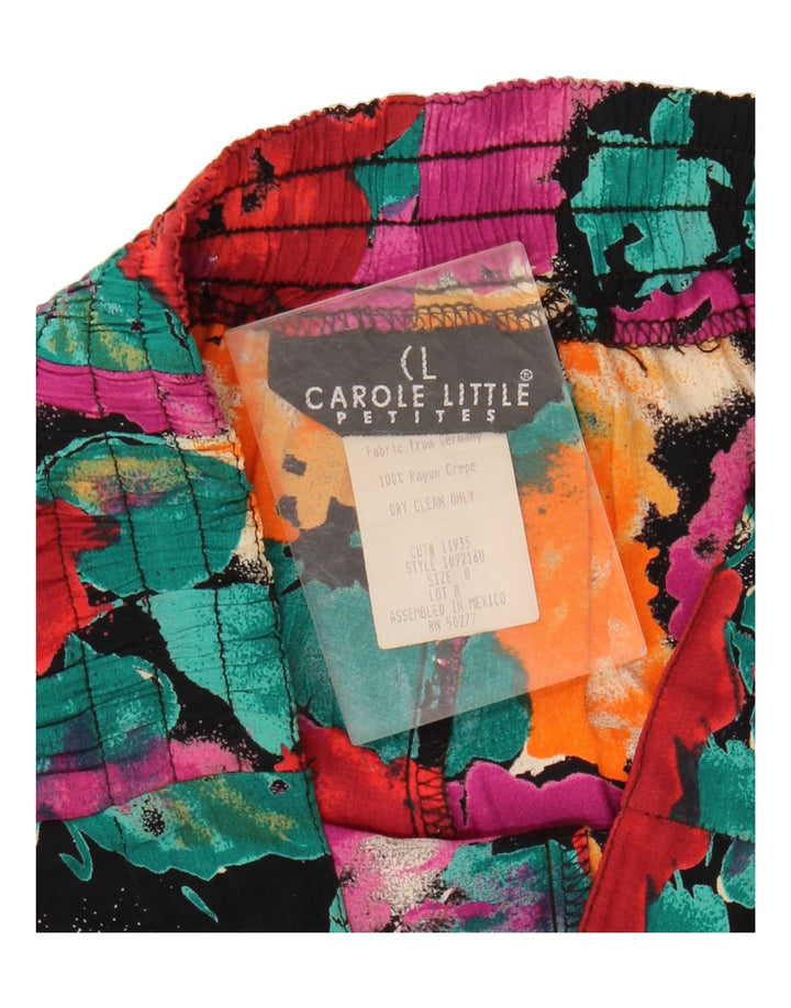CAROLE LITTLE Womens Capri Trousers UK 8 Small W28 L18 Multicoloured Vintage Carole Little and Second-Hand Carole Little from Messina Hembry 