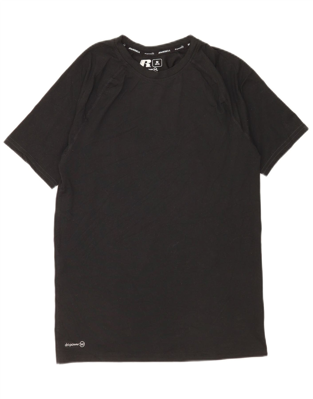 Russell Athletic T-shirt Dri-Power pour homme UK 38/40 Noir moyen Polyester