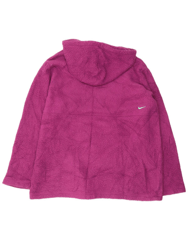 NIKE Pull polaire à capuche Therma-Fit pour femme UK 18 XL Violet Polyester