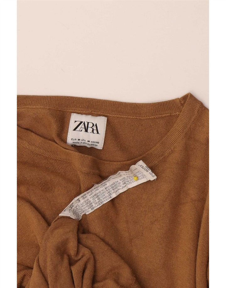 Pull Col Bateau Zara Homme Beige Moyen Viscose