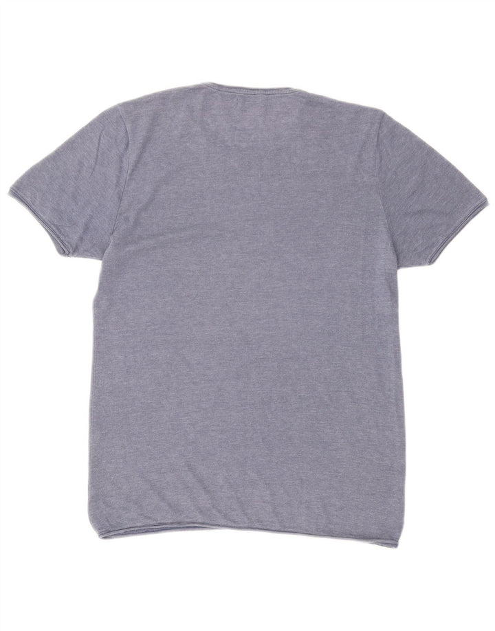 Zara T-Shirt Homme Haut Large Bleu Coton