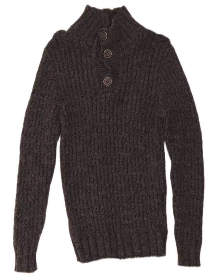 Alpha Massimo Rebecchi Pull col boutonné pour homme IT 48 Gris moyen