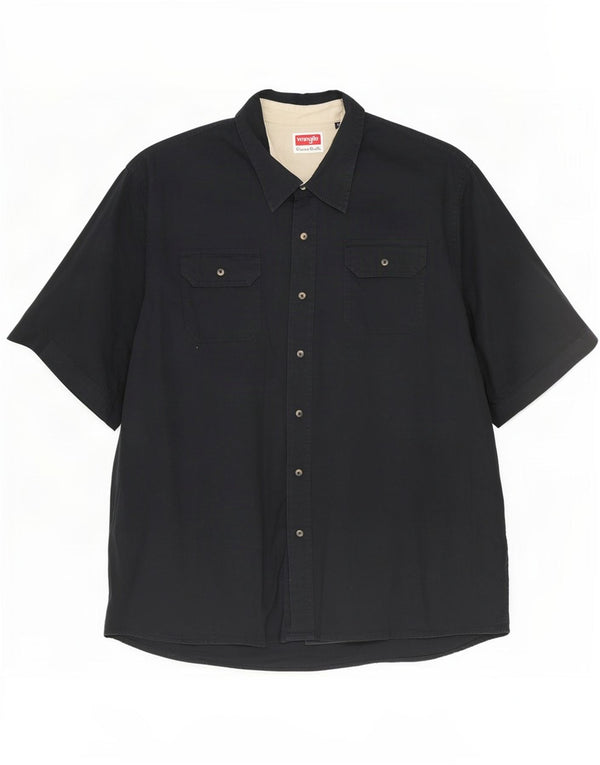 Wrangler Chemise à manches courtes pour homme 3XL en coton noir