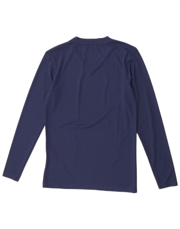 Adidas Femmes Aeroready Top Manches Longues UK 12 Moyen Bleu Marine Polyester