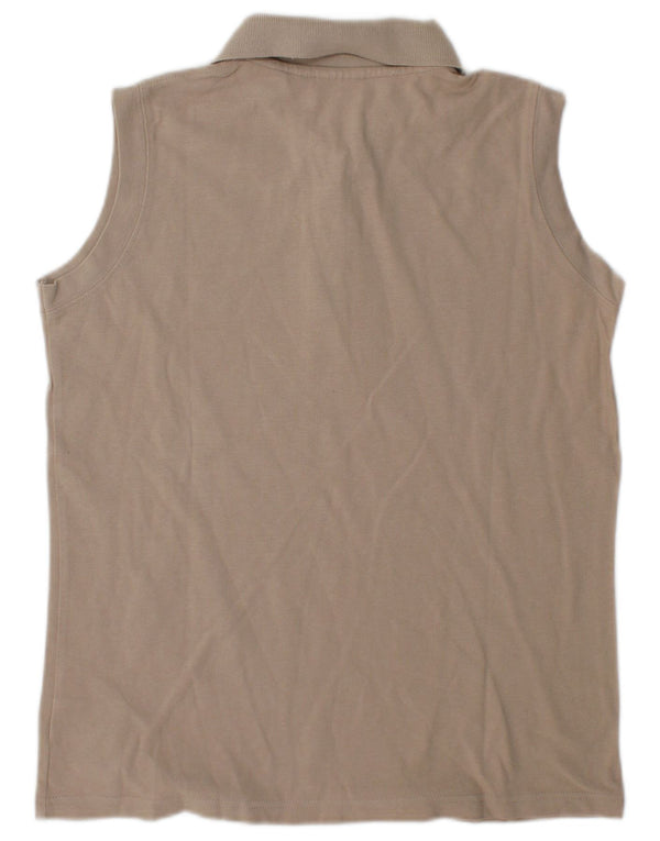 Ellesse Polo sans manches pour femme UK 18 XL Beige Coton