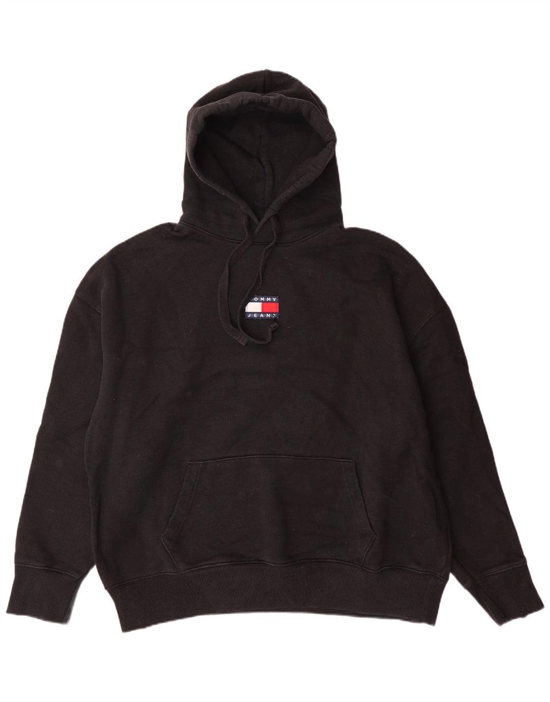 TOMMY HILFIGER Pull à capuche pour homme Large Noir Coton