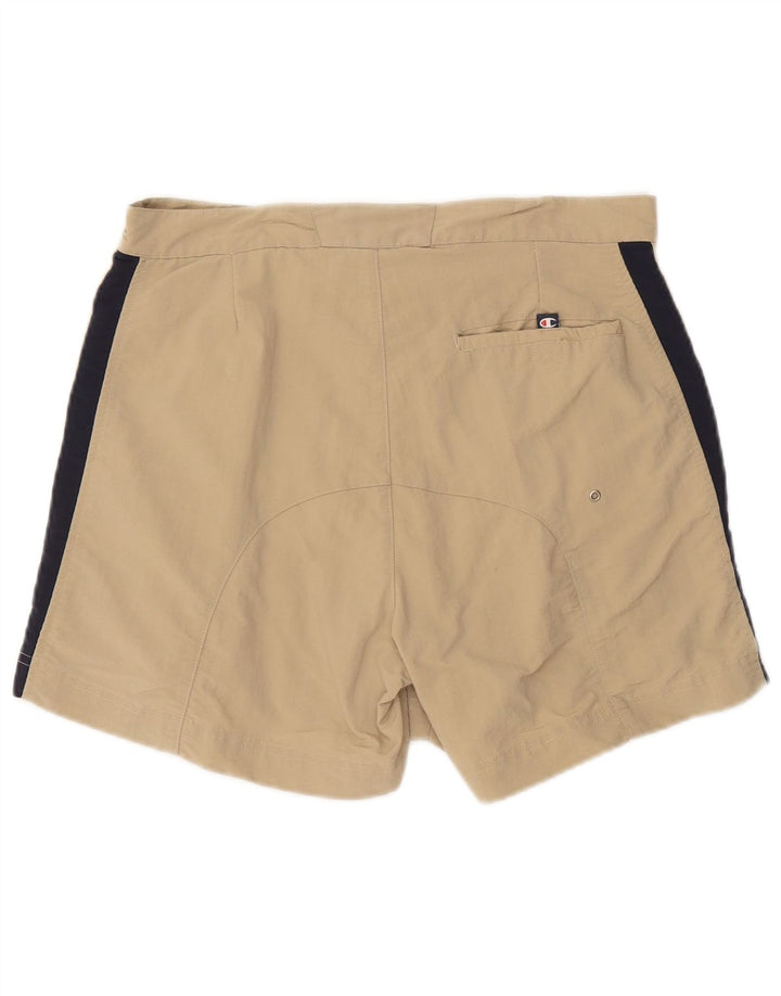 Champion Short de Bain Homme Large Beige Rayé