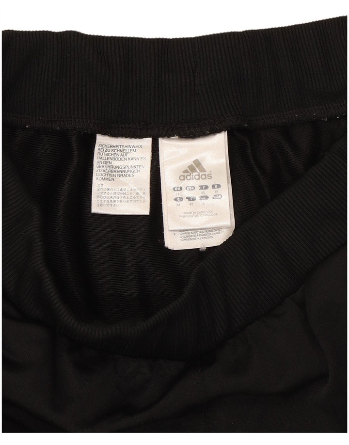 ADIDAS Womens Tracksuit Trousers UK 12 Medium Black Polyester