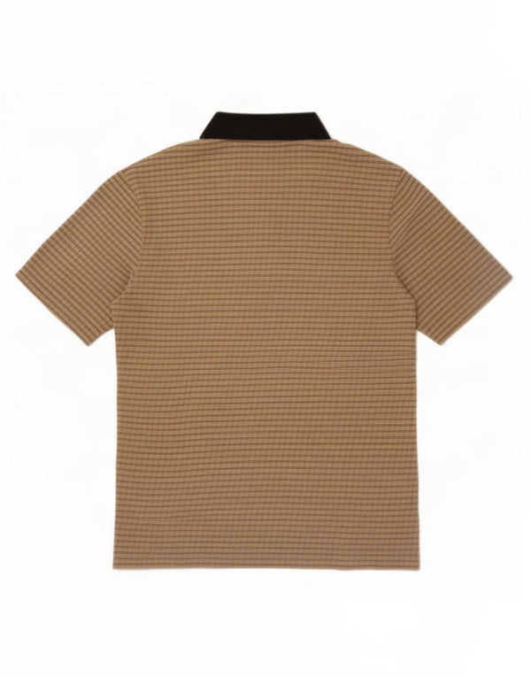 Trussardi Jeans Polo Homme Beige Moyen Carreaux Coton