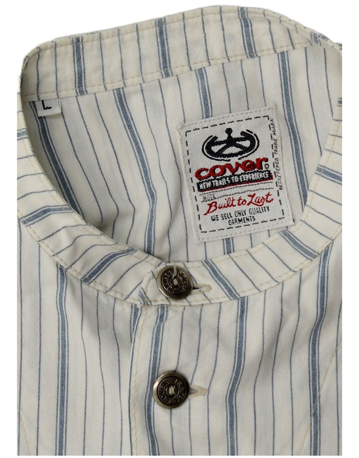 Cover Chemise Homme Large Rayée Blanche