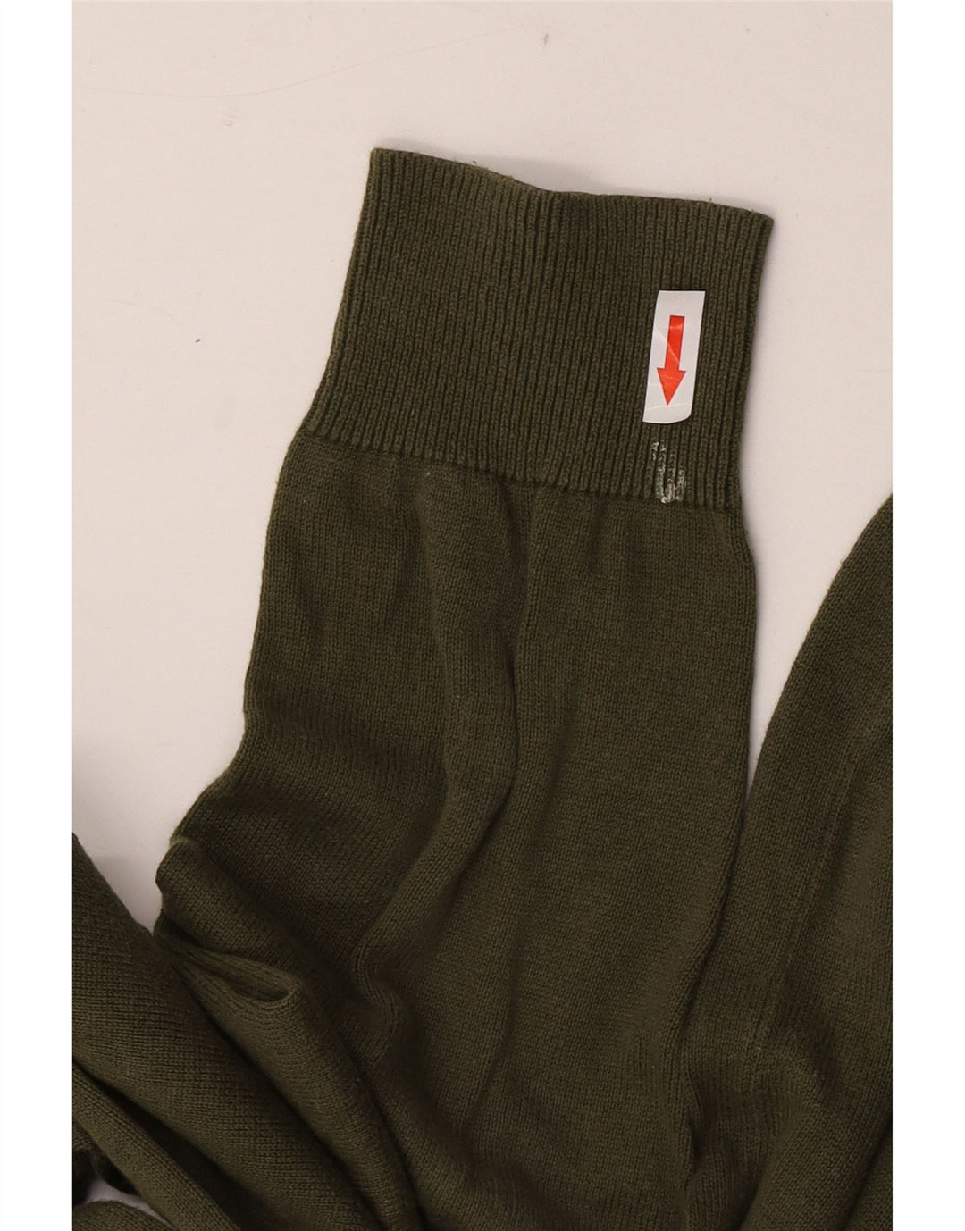 Crew Clothing Pull à col pour homme en coton kaki moyen