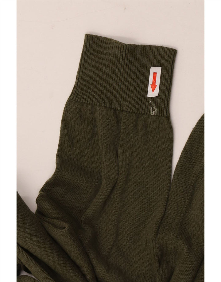 Crew Clothing Pull à col pour homme en coton kaki moyen