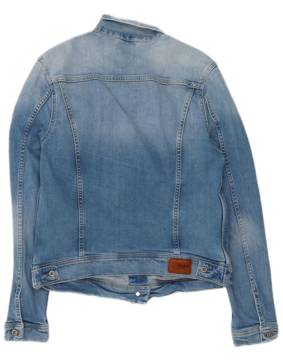 PEPE Jeans Veste en jean pour femme UK 14 Large Bleu Coton
