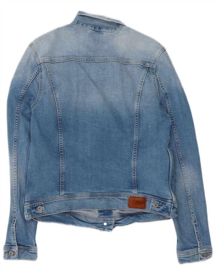 PEPE Jeans Veste en jean pour femme UK 14 Large Bleu Coton