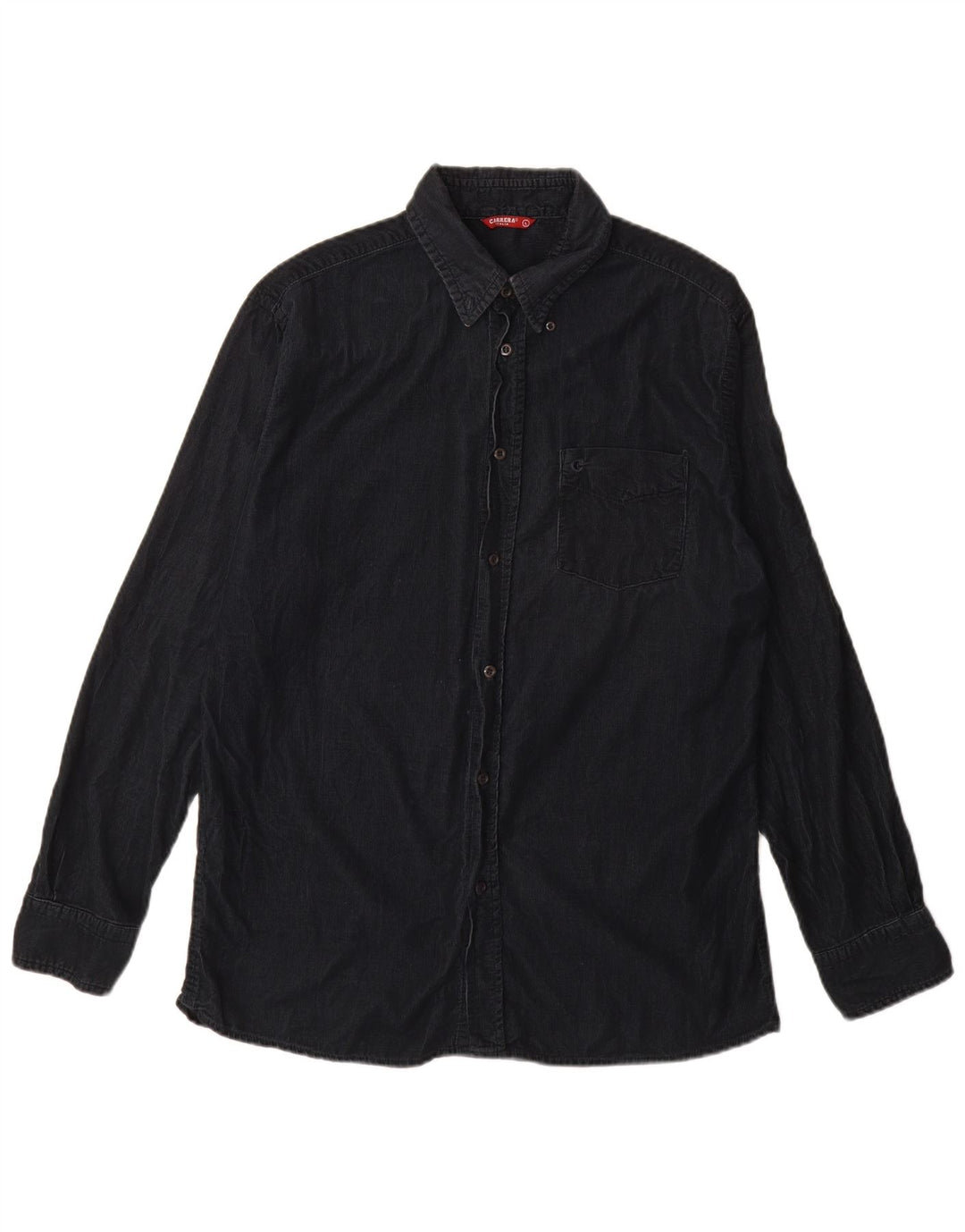 Carrera Chemise En Velours Côtelé Large Bleu Marine En Coton