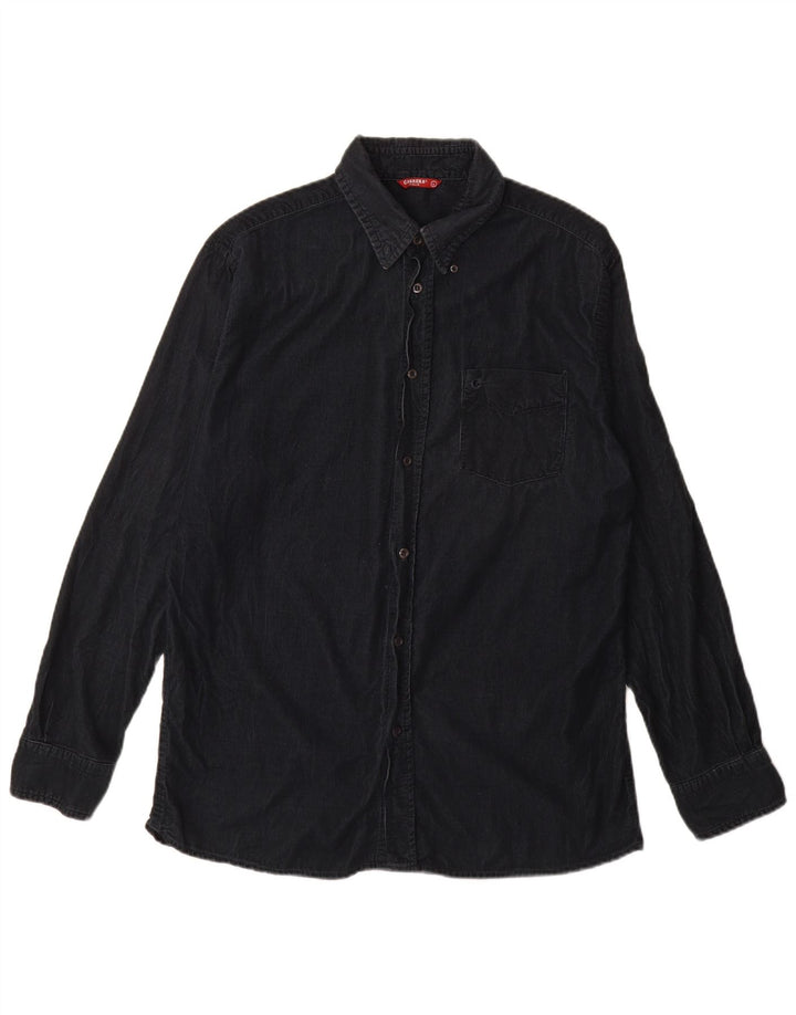Carrera Chemise En Velours Côtelé Large Bleu Marine En Coton