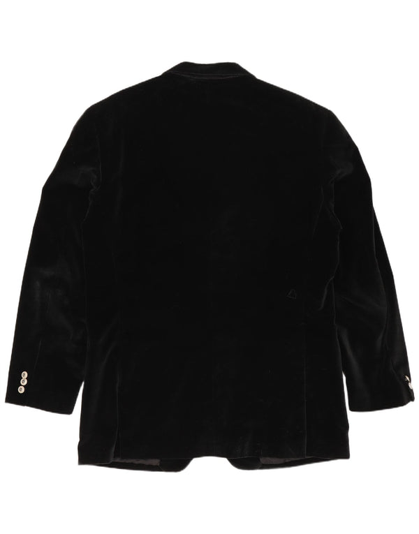 Versace Veste blazer en velours à 4 boutons pour homme IT 52 XL en coton noir