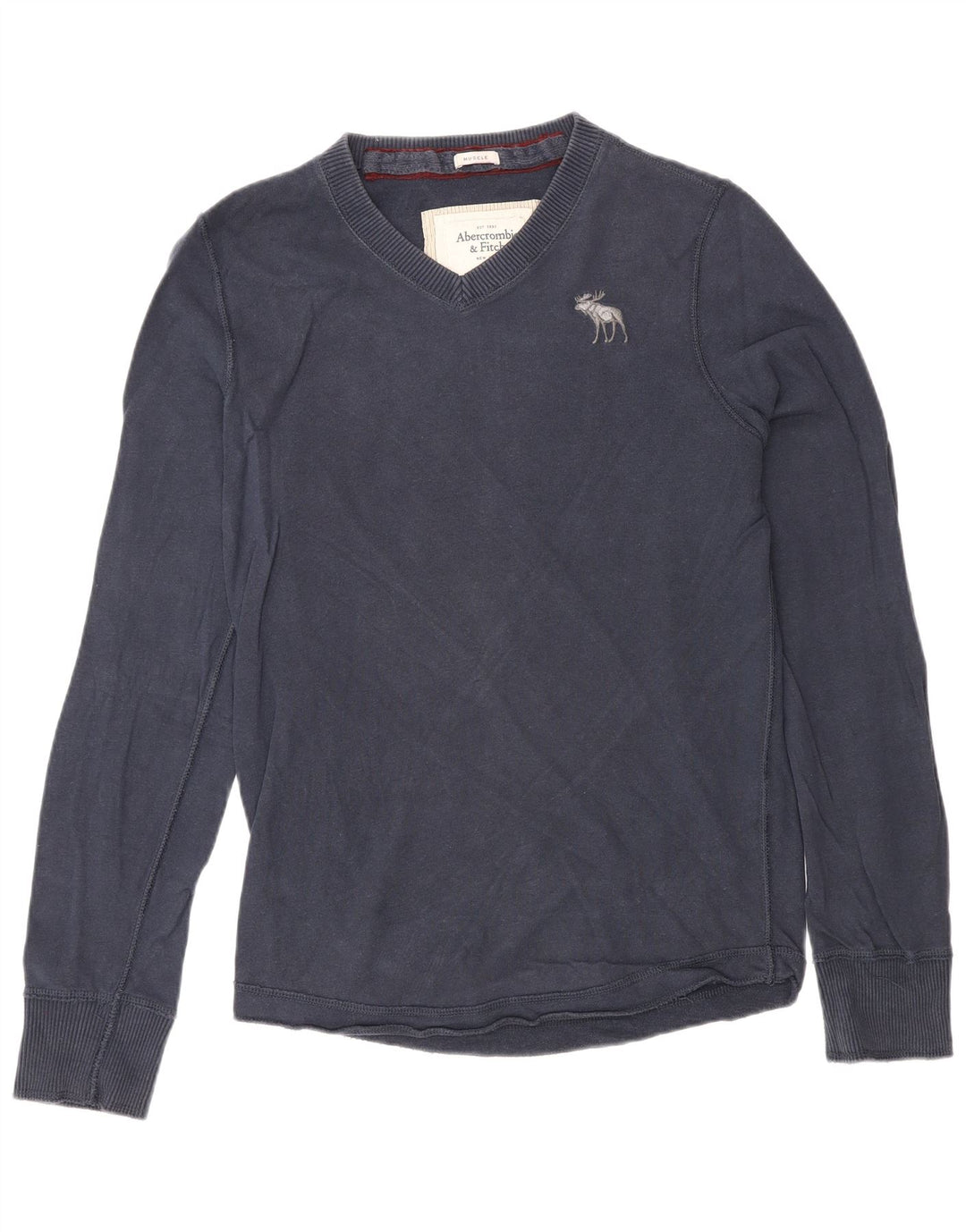 Abercrombie & Fitch Haut à manches longues pour homme Bleu marine classique