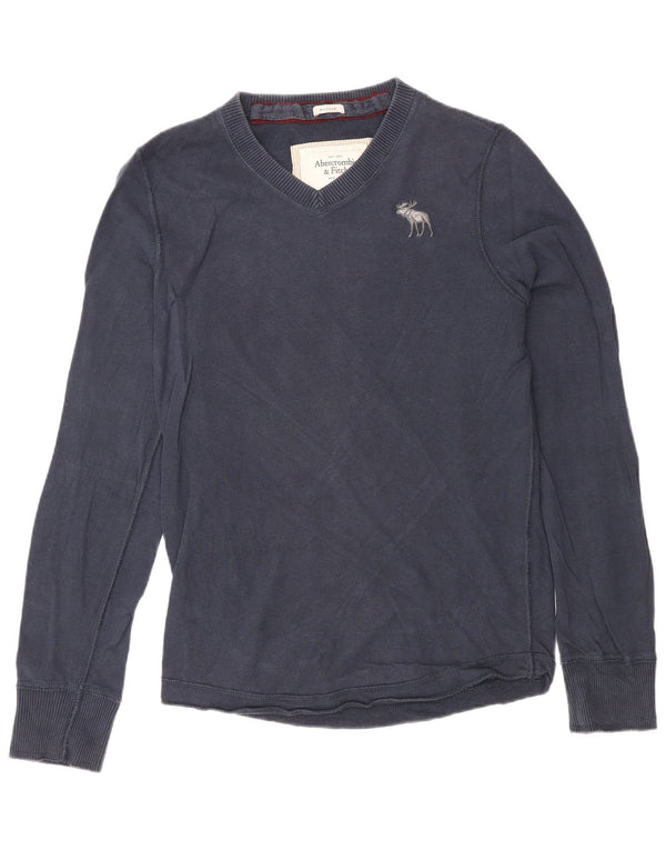 Abercrombie & Fitch Haut à manches longues pour homme Bleu marine classique