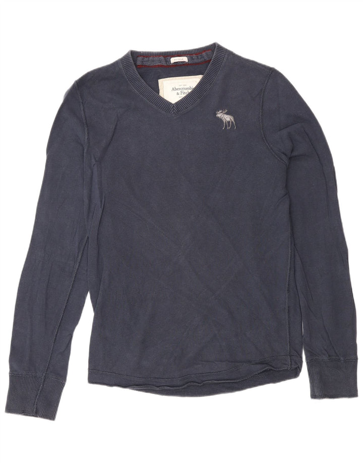 Abercrombie & Fitch Haut à manches longues pour homme Bleu marine classique