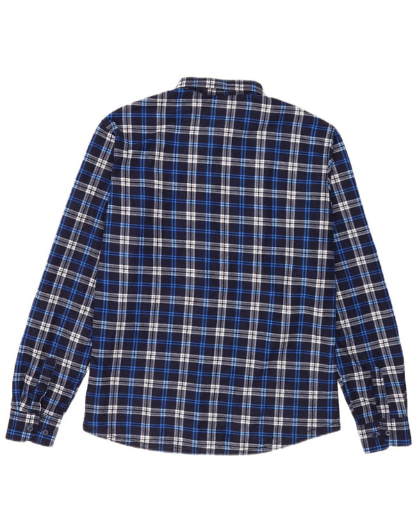 chemise en flanelle vintage pour hommes 2XL Blue Check
