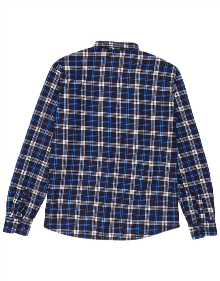 chemise en flanelle vintage pour hommes 2XL Blue Check