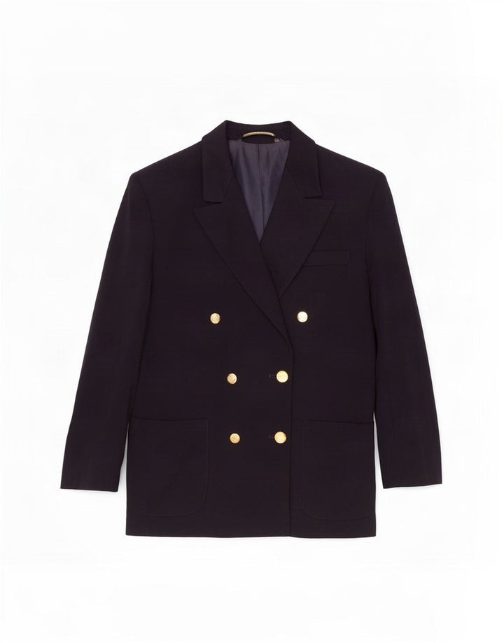 Marks & Spencer Veste blazer double boutonnage pour femme UK 16 Large Bleu marine