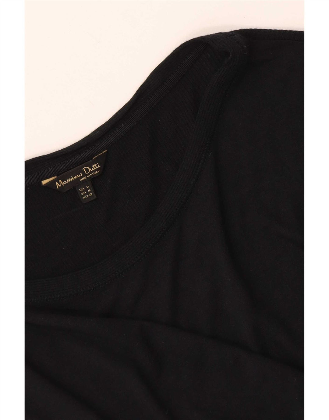 Massimo Dutti Haut à manches 3/4 pour femme UK 12 Medium Noir