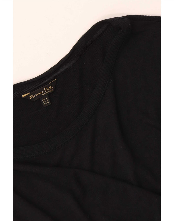 Massimo Dutti Haut à manches 3/4 pour femme UK 12 Medium Noir