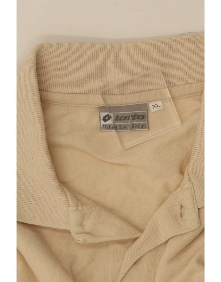 Lotto Polo Homme XL Beige Rayé