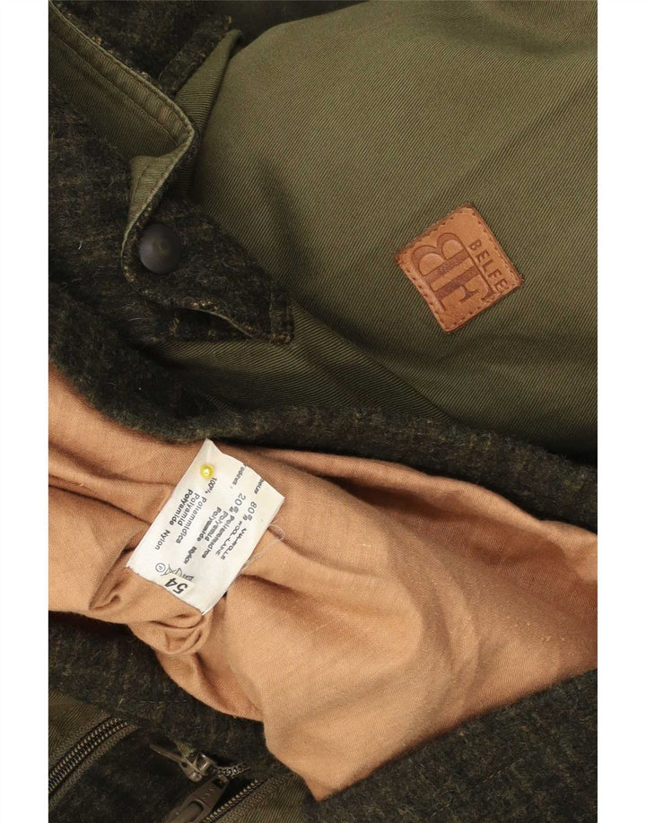 Belfe & Belfe Veste Utilitaire Homme IT 54 2XL Laine à Carreaux Vert