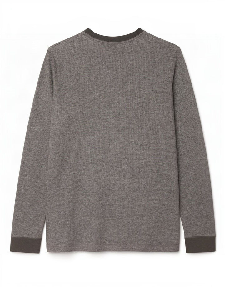Hollister Haut à manches longues pour hommes, grand coton moucheté gris
