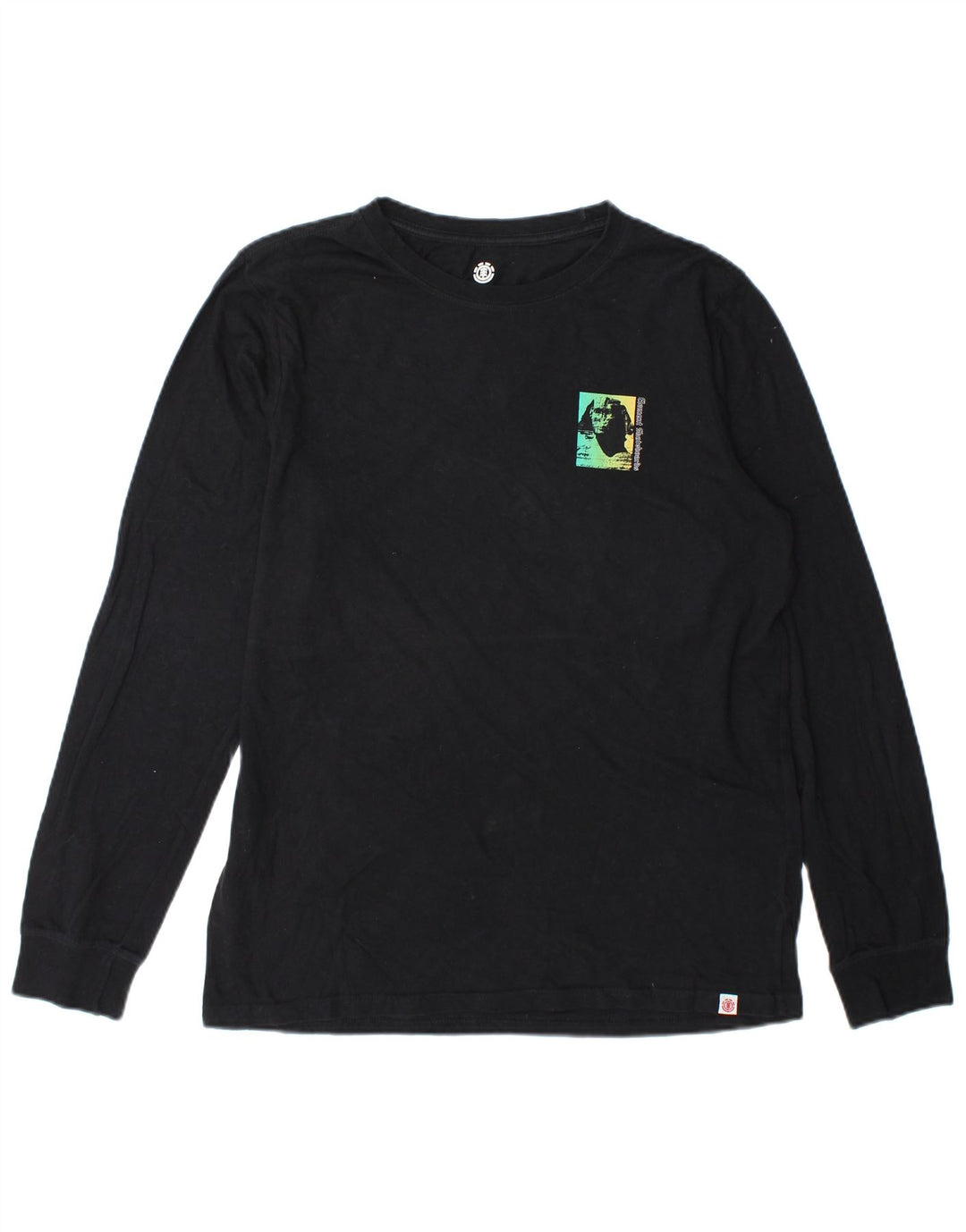Element Haut graphique à manches longues pour homme en coton noir moyen