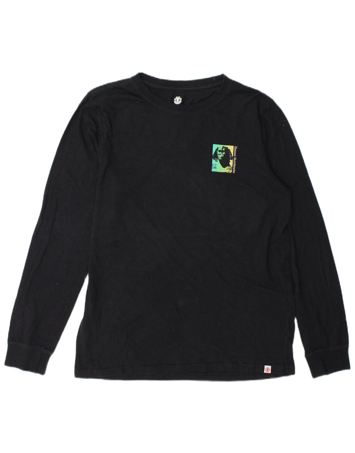 Element Haut graphique à manches longues pour homme en coton noir moyen