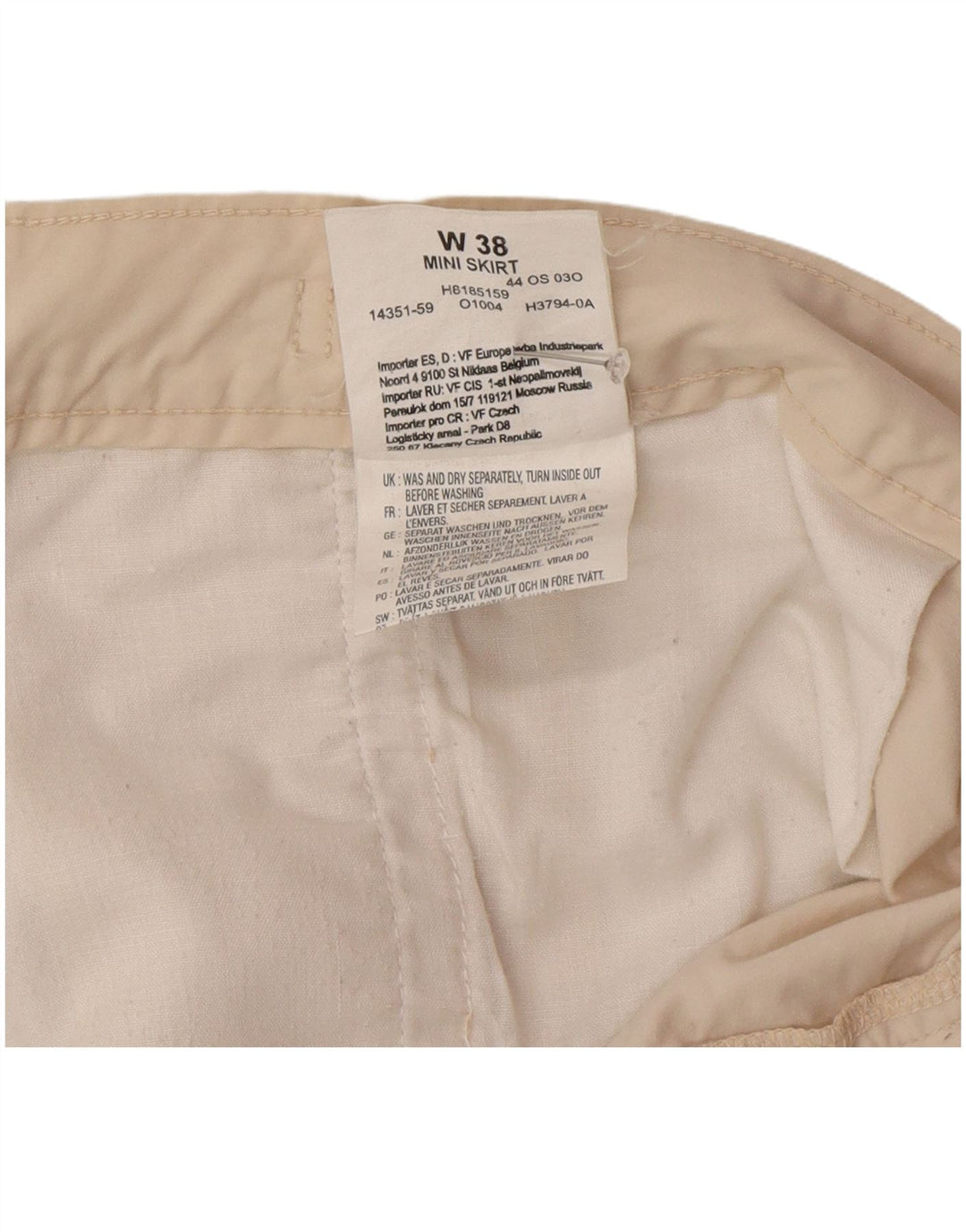 Wrangler Mini-jupe Femme W38 XL Coton Beige