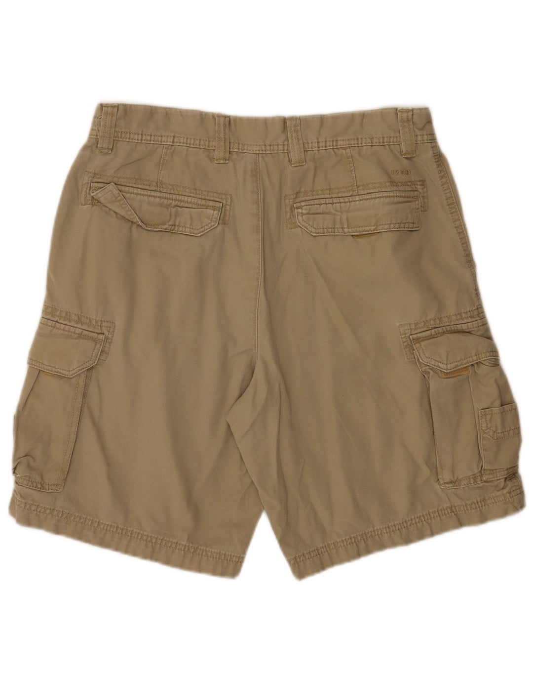 IZOD Short cargo d'eau salée pour homme W34 Grand coton beige