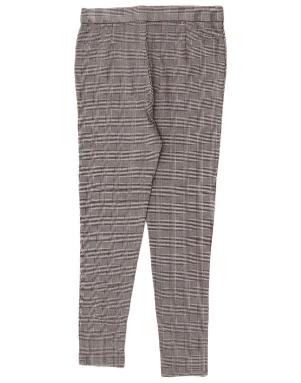Pantalon Chino Slim Fit Femme Zara Large W30 L26 Gris Plaid Viscose