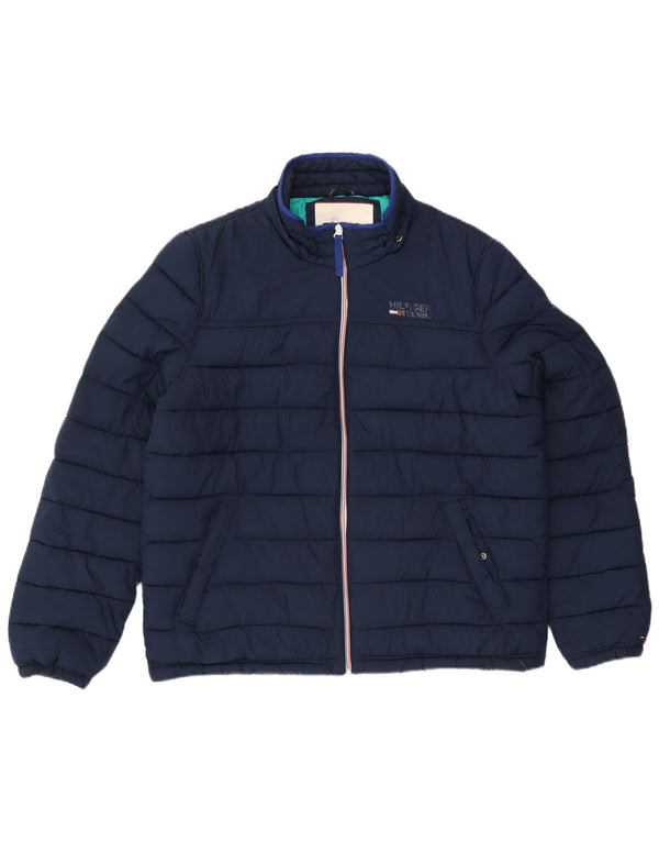 Tommy Hilfiger Veste matelassée pour homme UK 42 XL Bleu marine Polyester