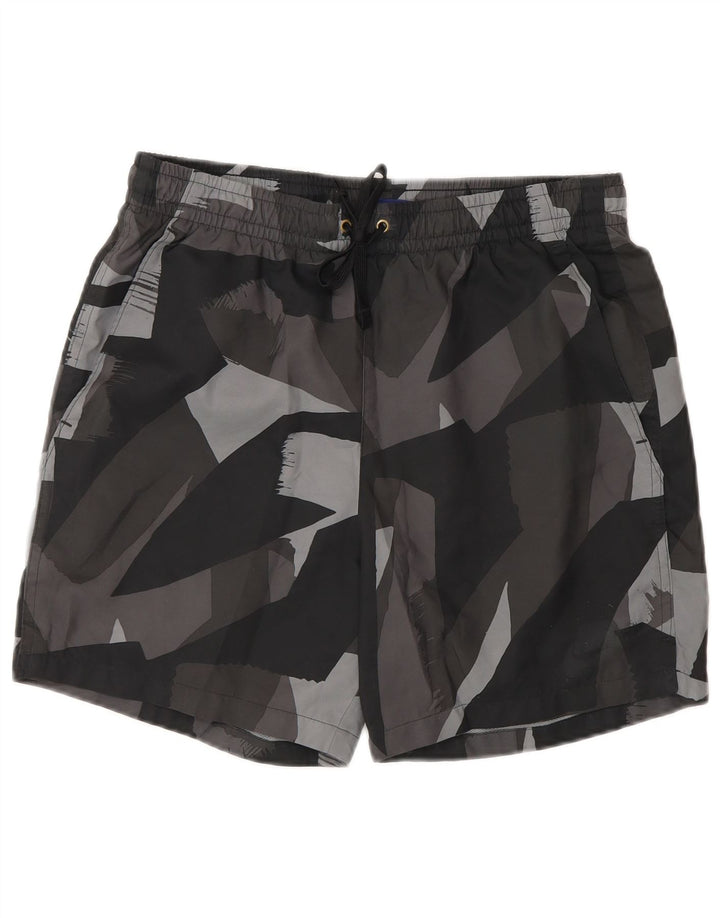 Short de bain Nike pour homme, petit, gris, géométrique, en polyester
