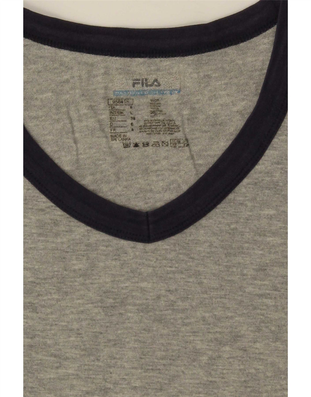 Fila Homme T-Shirt Top Large Gris Moucheté Coton