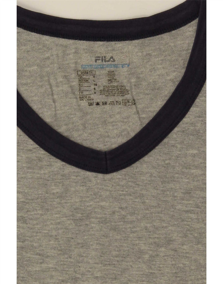 Fila Homme T-Shirt Top Large Gris Moucheté Coton