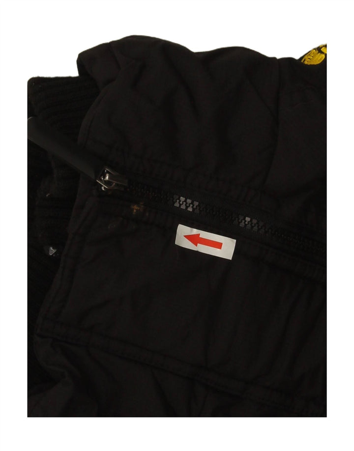 Superdry Veste coupe-vent pour femme UK 14 Medium Black Nylon