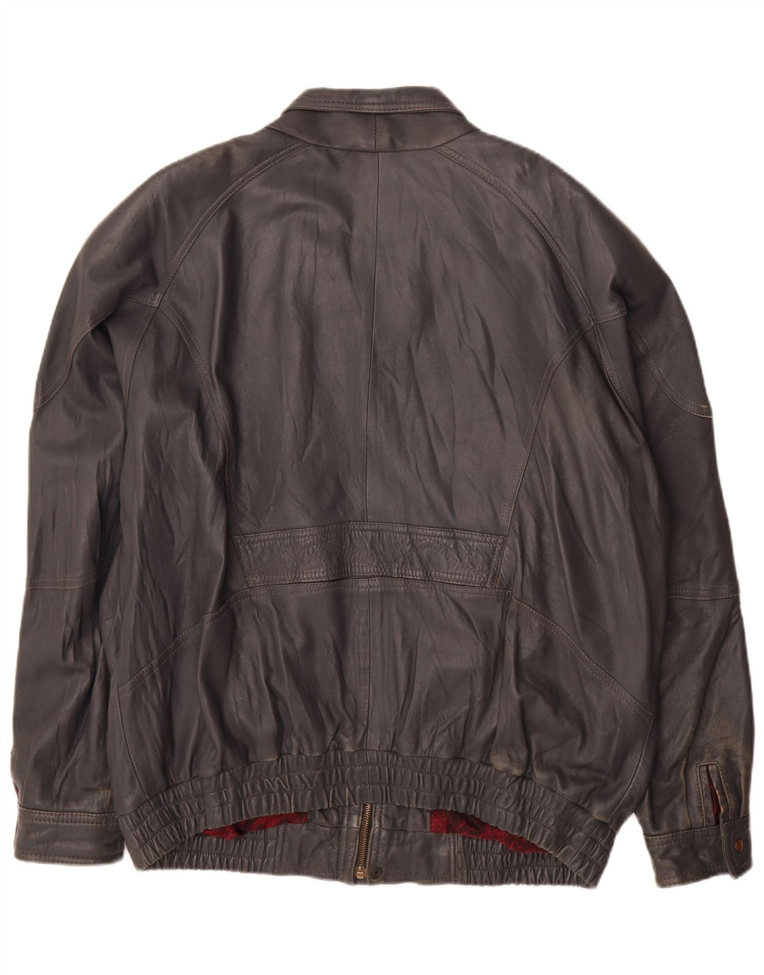 veste en cuir homme vintage IT 60 4XL Gris